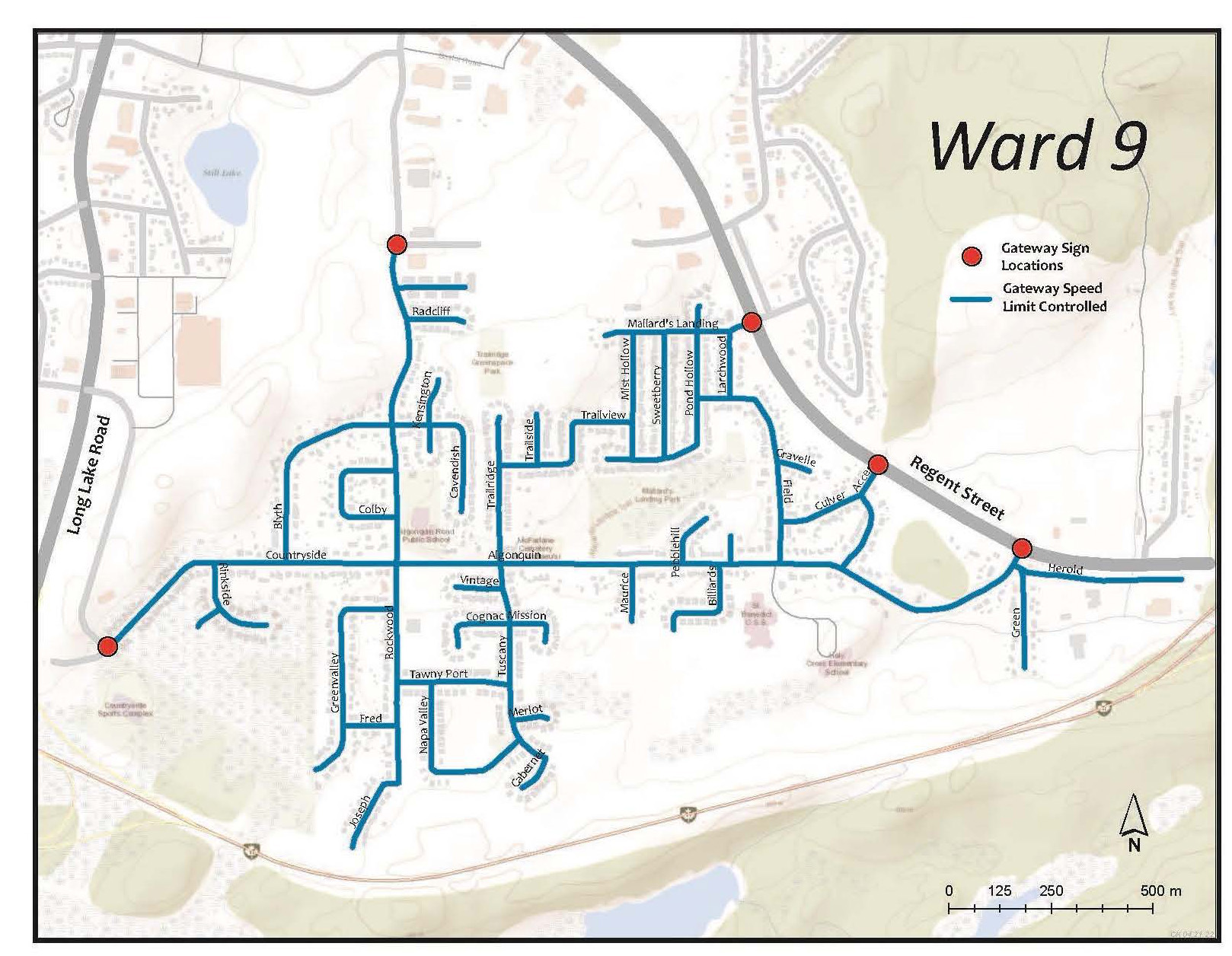 Limitation de vitesse à l'entrée des secteurs résidentiels