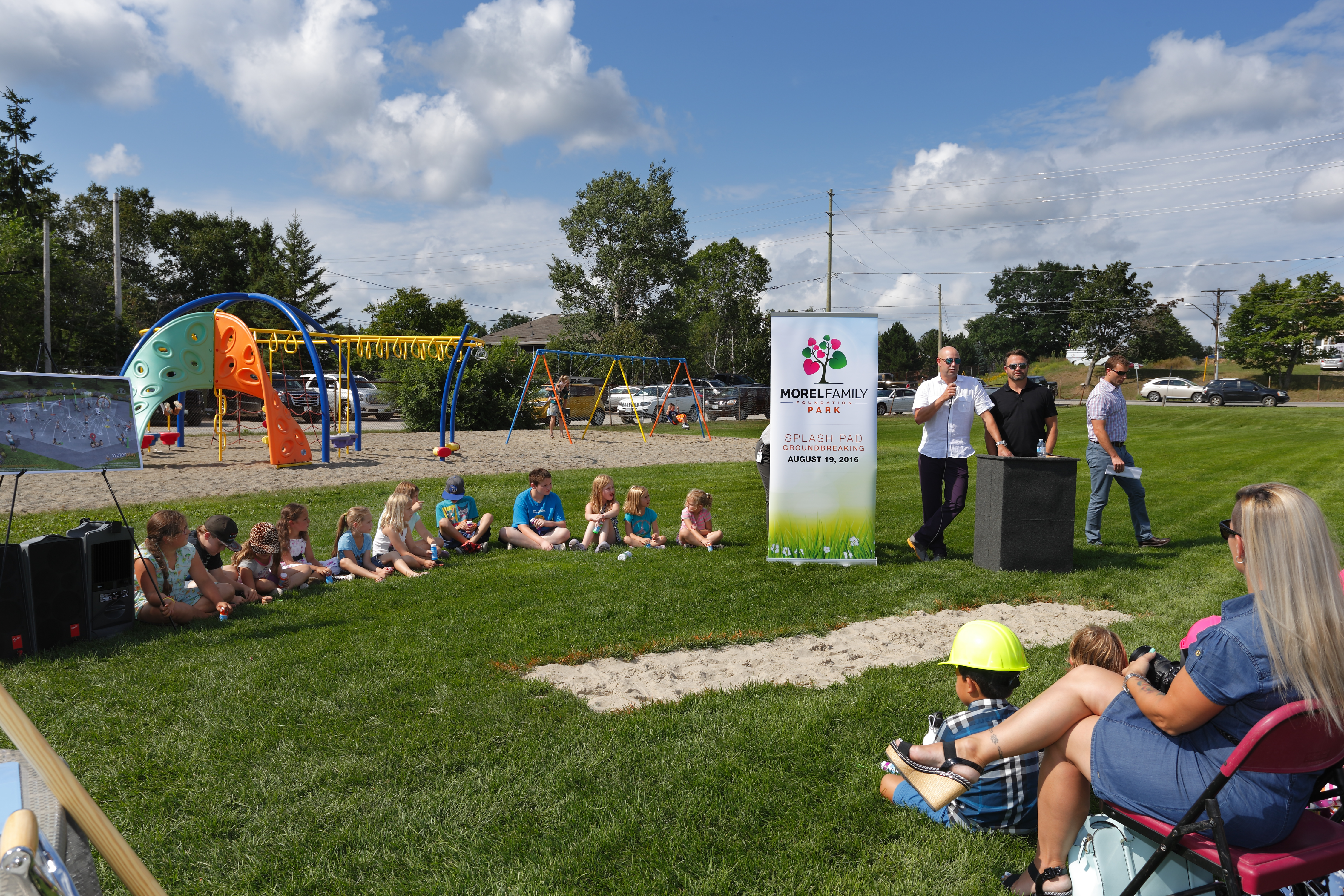La famille s'exprime Cérémonie d'inauguration du parc de la Fondation de la famille Morel