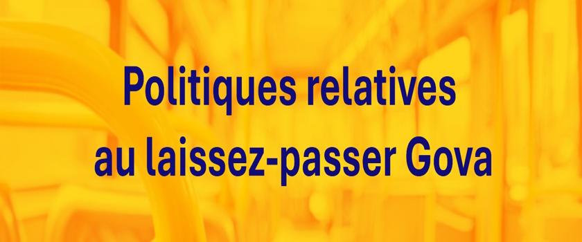 Politiques relatives au laissez-passer Gova