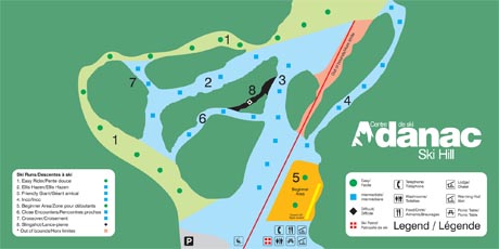 Ski Runs at Adanac Ski Hill